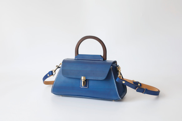 【Creema限定 早割価格 送料無料】本革手作りのショルダーバッグ 総手縫い手持ち 肩掛け 2WAY 鞄 14枚目の画像