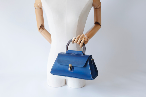 【Creema限定 早割価格 送料無料】本革手作りのショルダーバッグ 総手縫い手持ち 肩掛け 2WAY 鞄 17枚目の画像