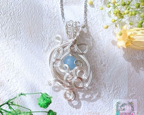 天然石 アクアマリン ネックレス ✦ 金属アレルギー対応サージカル