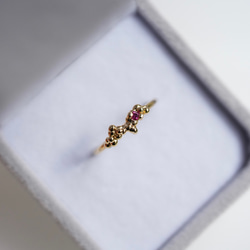 ルビー　デザインリング　1点もの　sv925 【1019】 1枚目の画像