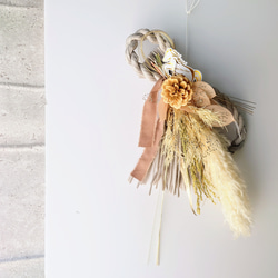 new!!早割 loop 2026白馬 new year【しめ縄飾り・スワッグ】PlatinumPink 10枚目の画像