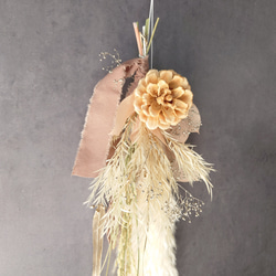 new!!早割 loop 2026白馬 new year【しめ縄飾り・スワッグ】PlatinumPink 7枚目の画像