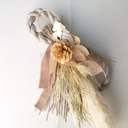 new!!早割 loop 2026白馬 new year【しめ縄飾り・スワッグ】PlatinumPink 11枚目の画像