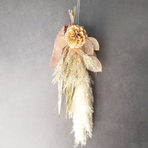 new!!早割 loop 2026白馬 new year【しめ縄飾り・スワッグ】PlatinumPink 5枚目の画像