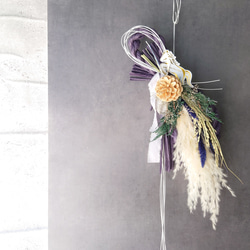 new!!早割 loop 2026白馬 new year【しめ縄飾り・スワッグ】PurpleBlue 11枚目の画像