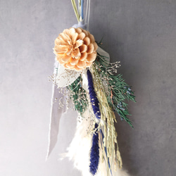 new!!早割 loop 2026白馬 new year【しめ縄飾り・スワッグ】PurpleBlue 7枚目の画像