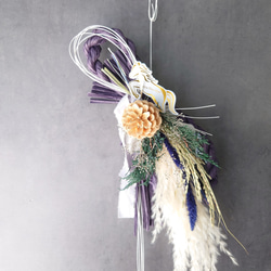 new!!早割 loop 2026白馬 new year【しめ縄飾り・スワッグ】PurpleBlue 2枚目の画像