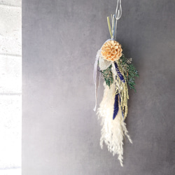 new!!早割 loop 2026白馬 new year【しめ縄飾り・スワッグ】PurpleBlue 6枚目の画像