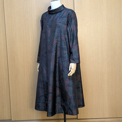 SOLD 着物リメイク ワンピース 大島紬 L〜LL ワンピース さらあお 通販