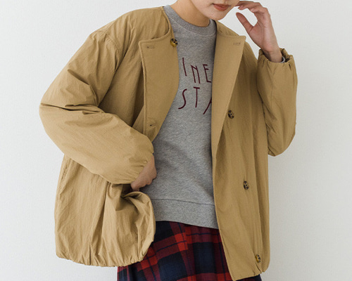 超軽量！ 魔法瓶のような保温中わた Zermoly Loft ノーカラーハーフ