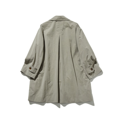 ロングシーズン着まわせる優秀アイテム　トレンチコート　ミドル丈コート　薄いカーキ色　251003-2 7枚目の画像