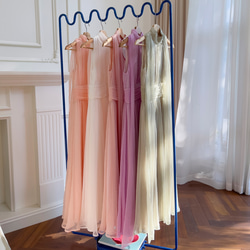 オーダー制作】ウエディングドレス.くすみピンク.カラードレス.サテン