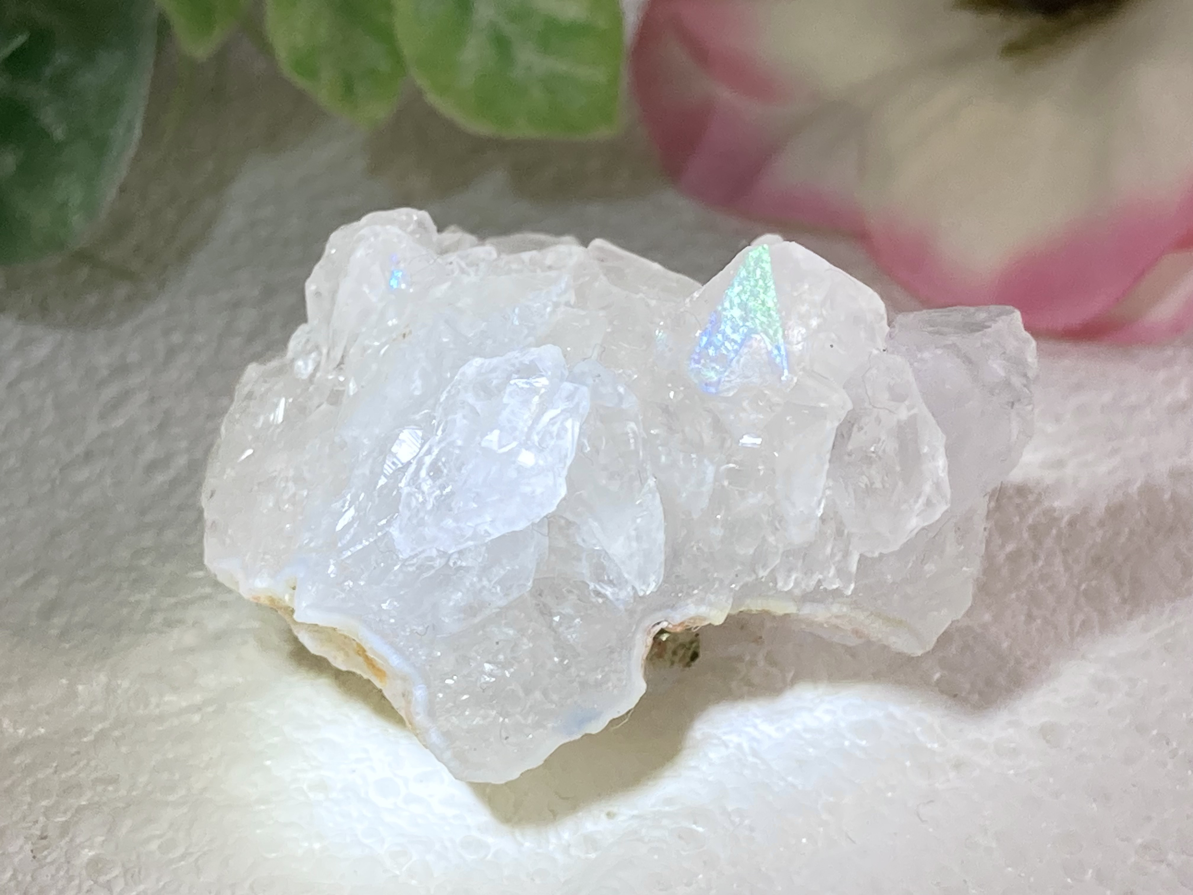 天からの祝福✨　アナンダライト　水晶　レインボークォーツ　原石　クラスター 7,400円