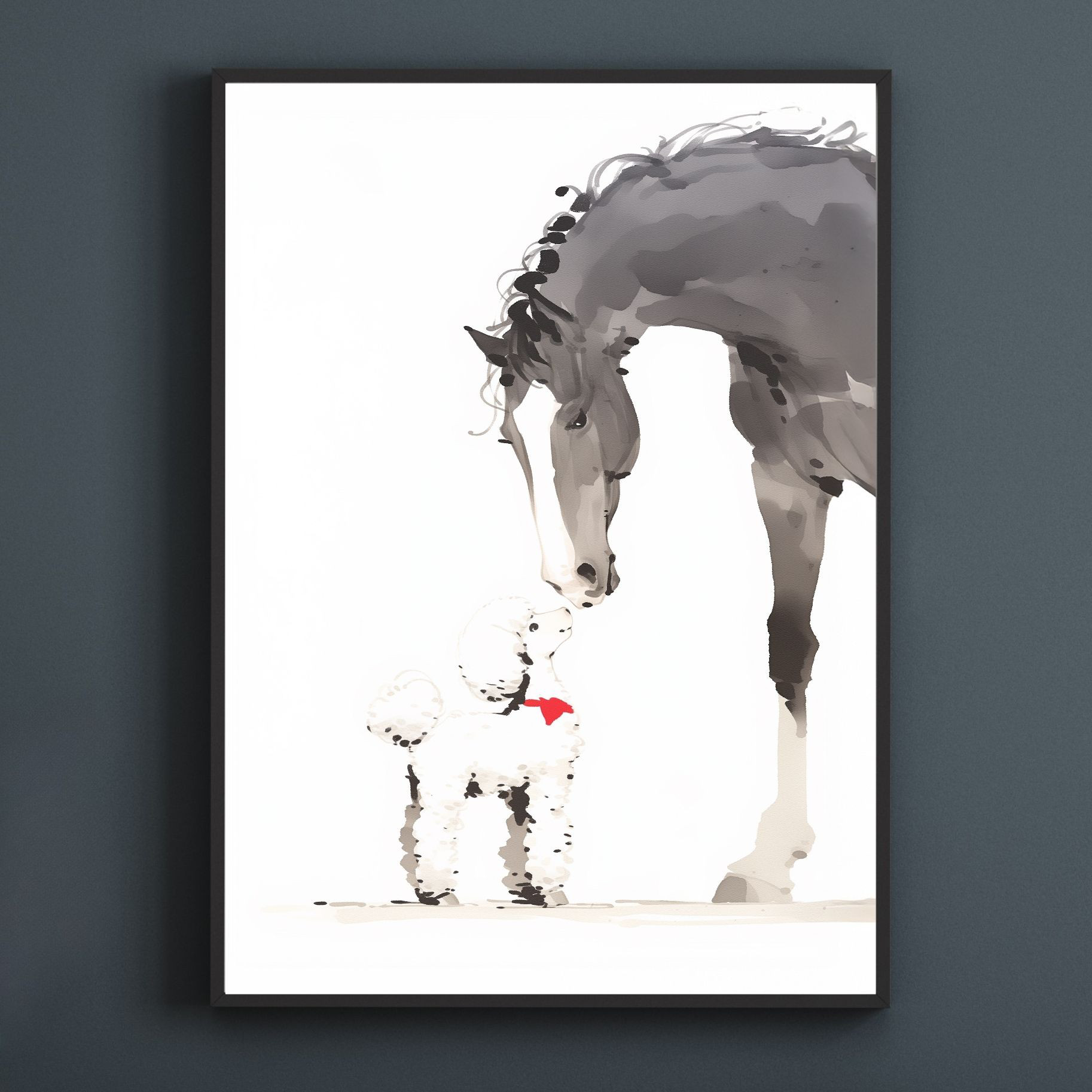 【福寿（2026年） - プードル・トイプードル犬 No.1】午年・馬・謹賀新年・賀正・新春・迎春・子犬・ペットロス