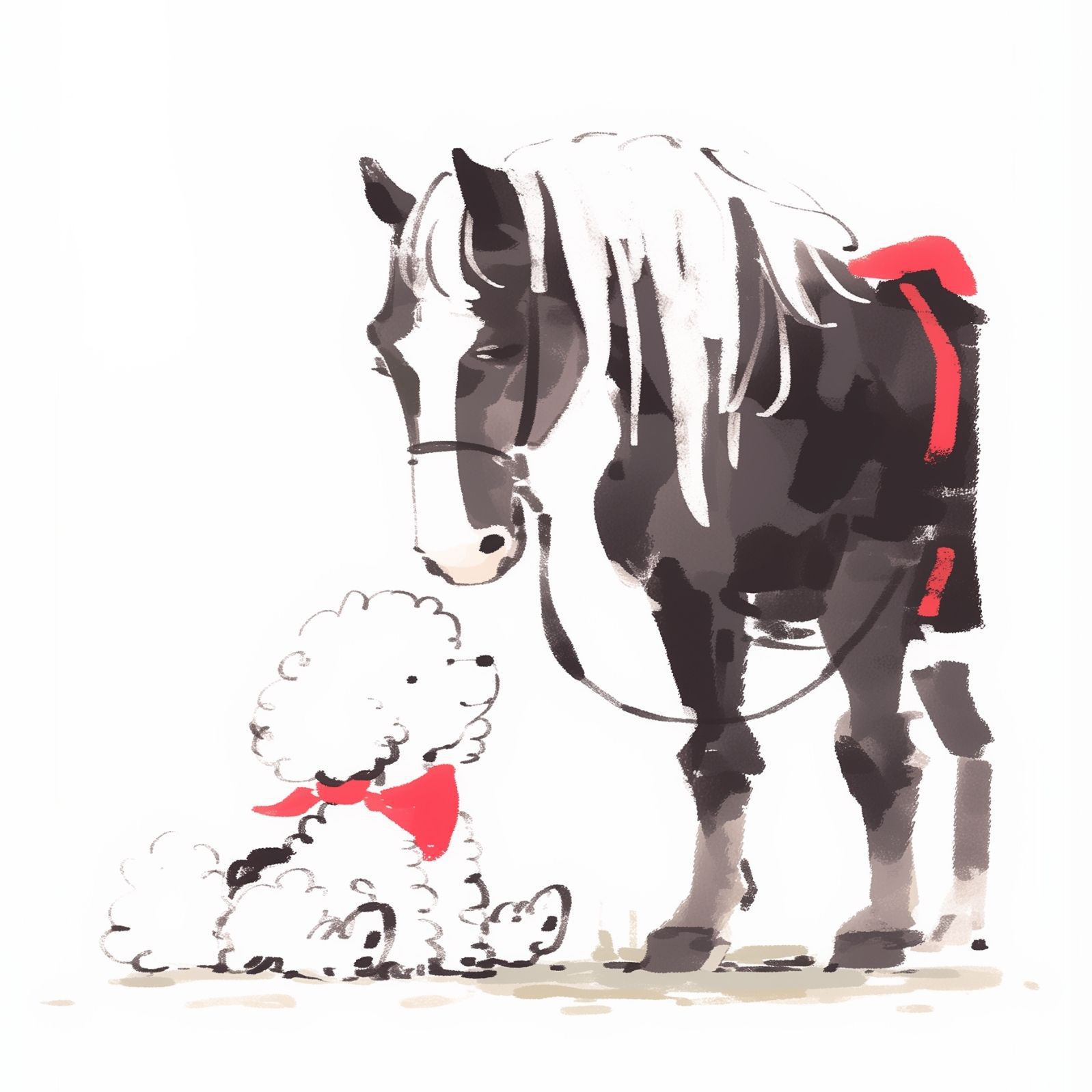 【福寿（2026年） - プードル・トイプードル犬 No.2】午年・馬・謹賀新年・賀正・新春・迎春・子犬・ペットロス