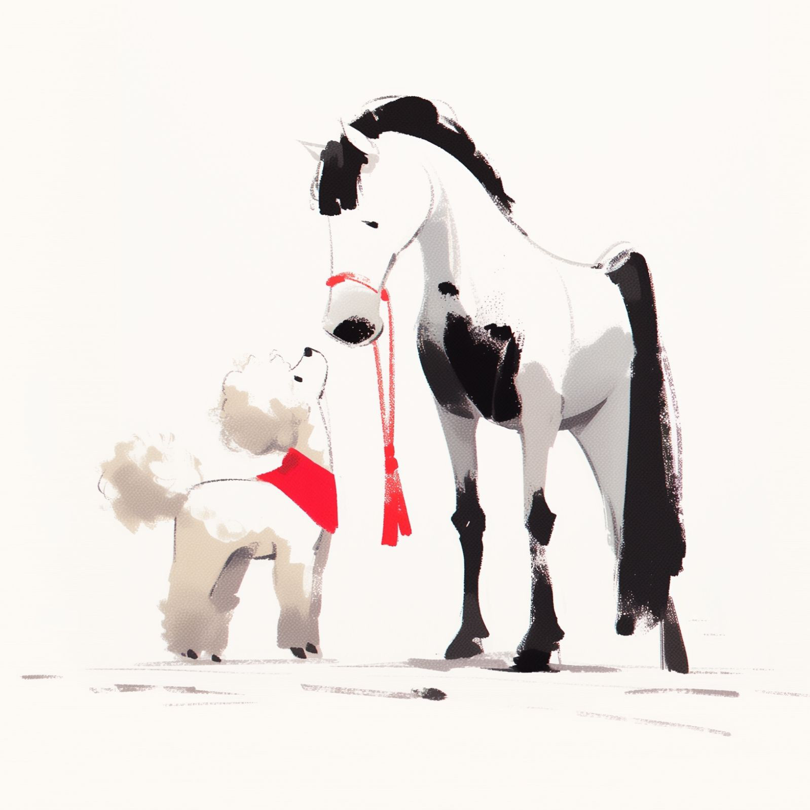 【福寿（2026年） - プードル・トイプードル犬 No.4】午年・馬・謹賀新年・賀正・新春・迎春・子犬・ペットロス