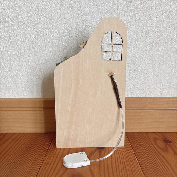 ミニチュア　灯りのともる白くまガーデン　照明　置物 7枚目の画像