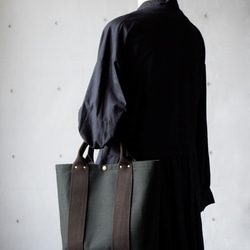 トートＭ◇Urban | 倉敷帆布 | ブラック 5枚目の画像
