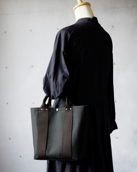 トートＭ◇Urban | 倉敷帆布 | ブラック 5枚目の画像