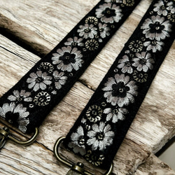 斜め掛けストラップ38mm☆太ショルダーベルト☆紺×白ストライプ その他