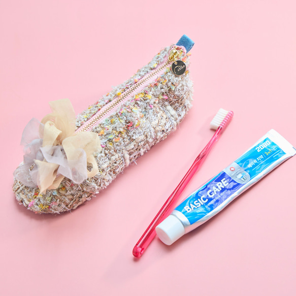 咲き編みプティ・パ・ポーチ｜lady｜noir（ノワール） 7枚目の画像