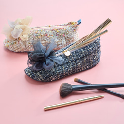 咲き編みプティ・パ・ポーチ｜lady｜noir（ノワール） 1枚目の画像