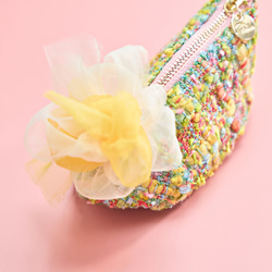 咲き編みプティ・パ・ポーチ｜baby｜jaune（ジョーヌ） 2枚目の画像