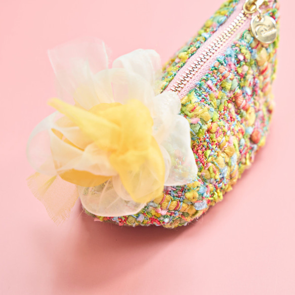 咲き編みプティ・パ・ポーチ｜baby｜jaune（ジョーヌ） 2枚目の画像