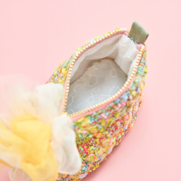 咲き編みプティ・パ・ポーチ｜baby｜jaune（ジョーヌ） 3枚目の画像