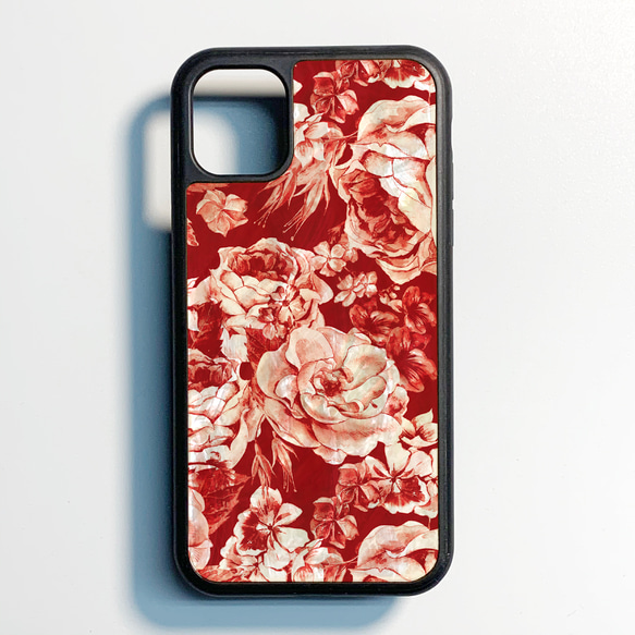 天然貝殼 iPhone 17/16 手機殼，花卉圖案，個人化，柔軟，防震保護套 第1張的照片