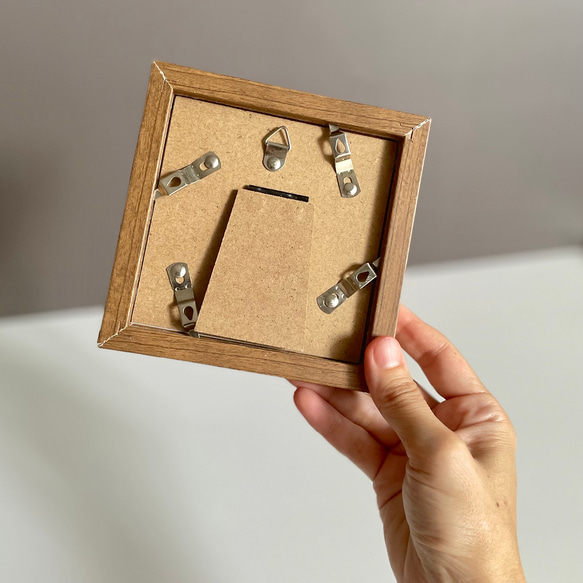 ［複製画］和紙ちぎり絵のアートプリント（無料ラッピング付き) 『クリスマスツリーとネコ』冬を彩る小さなウォールデコ 5枚目の画像