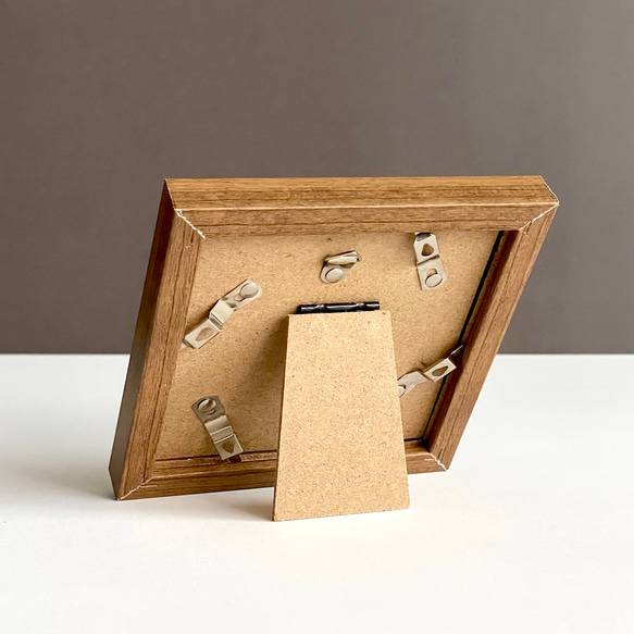 ［複製画］和紙ちぎり絵のアートプリント（無料ラッピング付き) 『クリスマスツリーとネコ』冬を彩る小さなウォールデコ 4枚目の画像