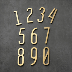 表札 真鍮 おしゃれ 戸建て シンプル フロア番号 店名 DIY 玄関用 数字 s003 9枚目の画像