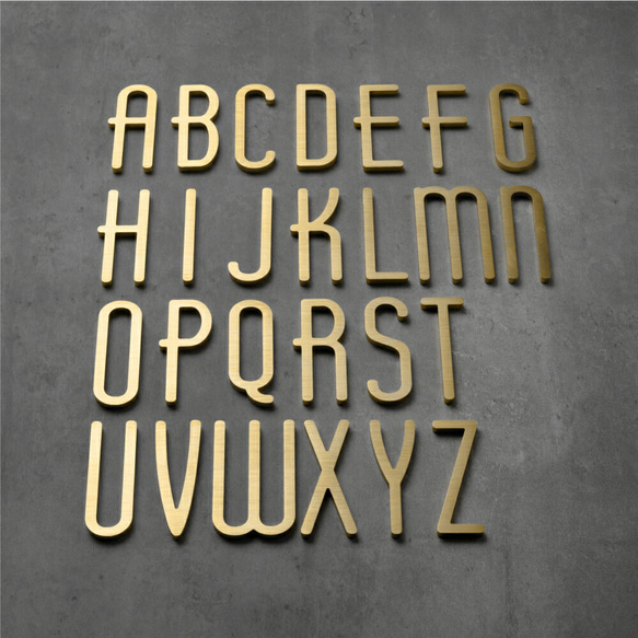 表札 真鍮 おしゃれ 戸建て シンプル フロア番号 店名 DIY 玄関用 数字 s003 1枚目の画像