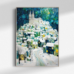 原画】庭園の風景（水彩画/額無し）☆送料無料 風景画 新緑 絵画