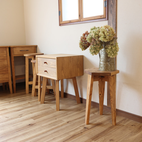 花台 高さ45cm 六角形 木製 スツール チェア イス おしゃれ シンプル