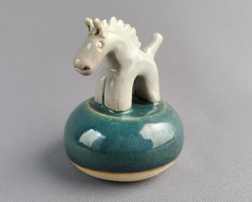 馬の置物（大） 午年 干支 青磁釉・緑釉 【商品番号：00773】 その他