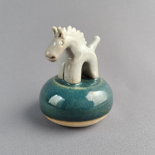 馬の置物（大） 午年 干支 青磁釉・緑釉 【商品番号：00773】 その他
