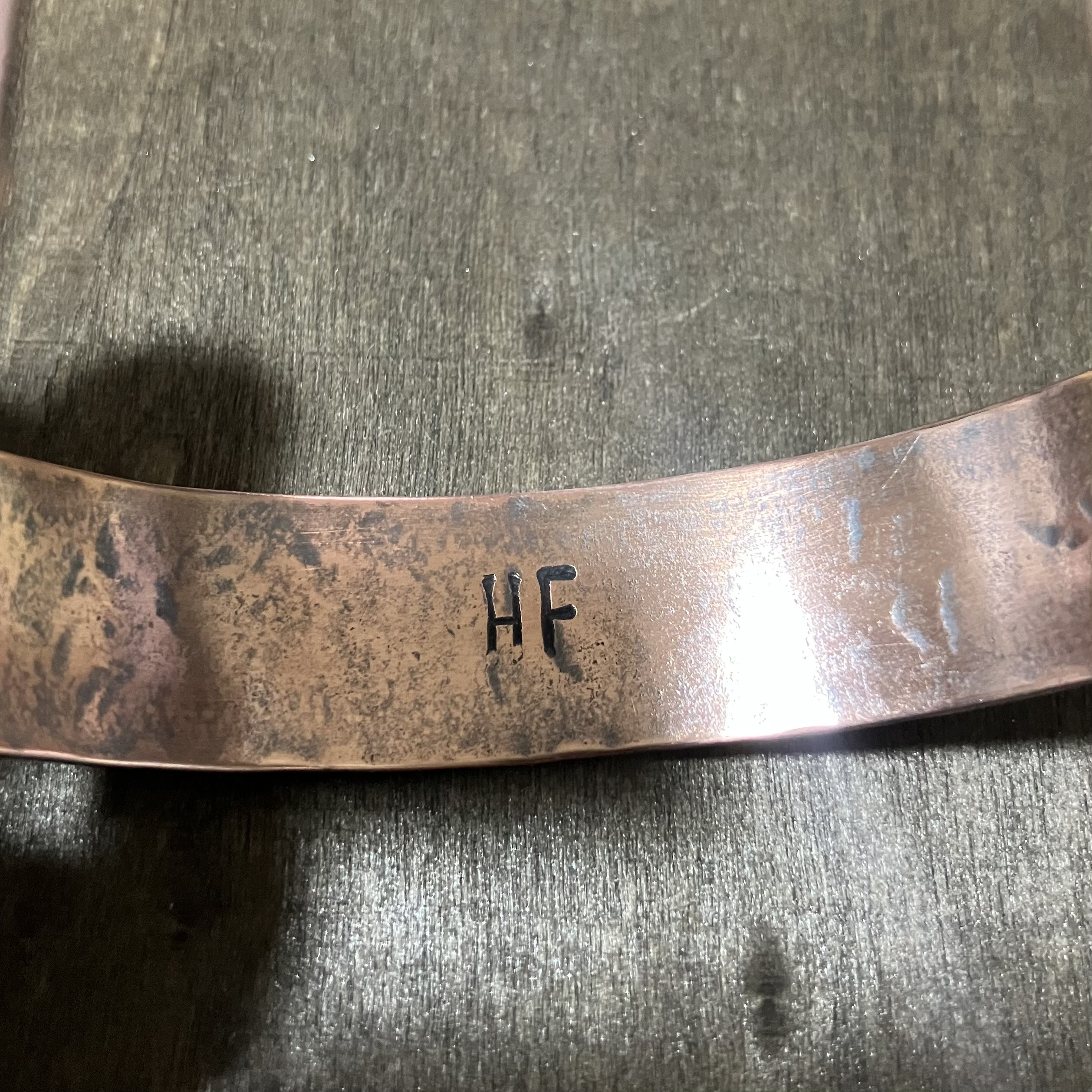 スタンプワーク　シルバー　カッパー　コンビ　バングル　ブレスレット　#インディアンジュエリー　ネイティブアメリカン