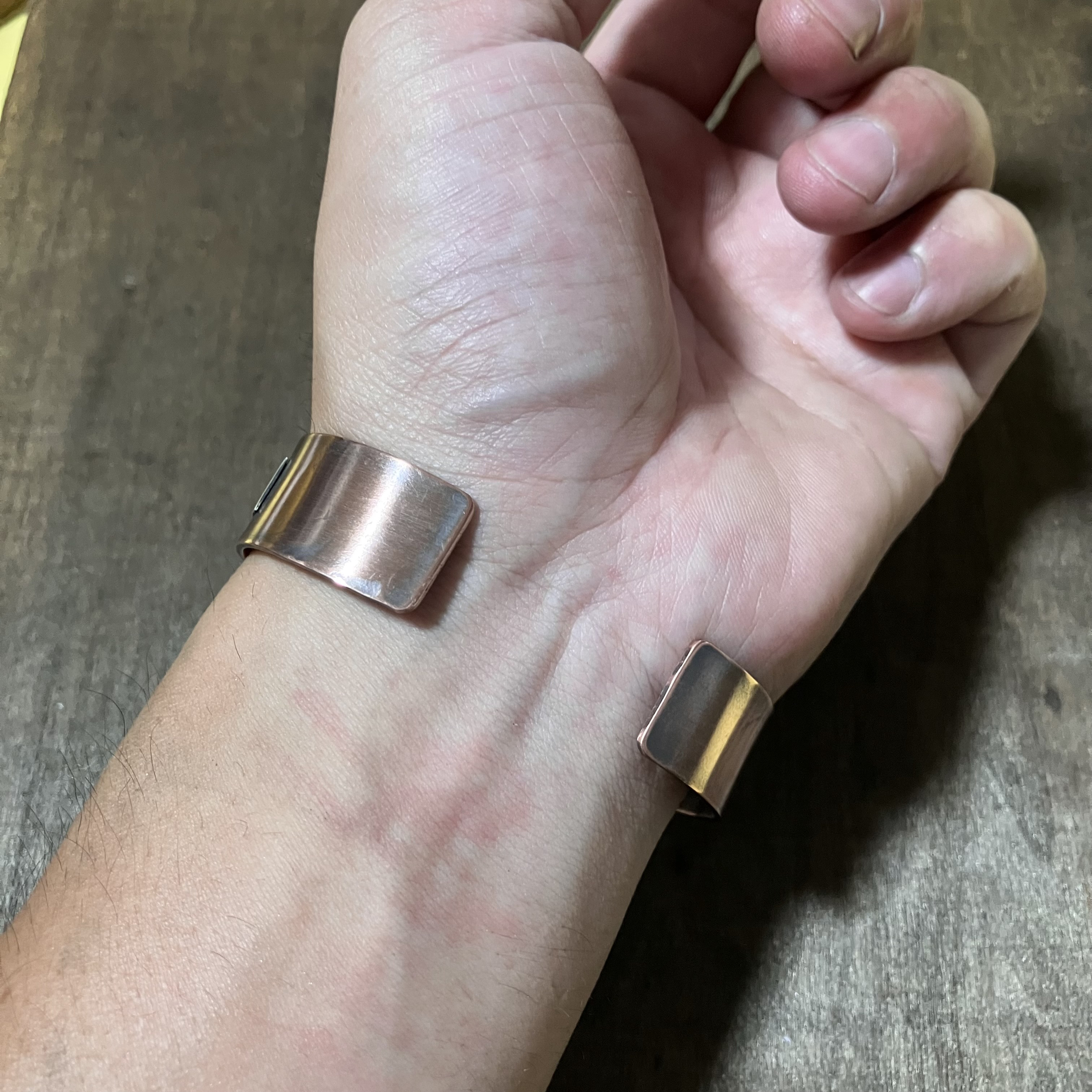 スタンプワーク　シルバー　カッパー　コンビ　バングル　ブレスレット　#インディアンジュエリー　ネイティブアメリカン