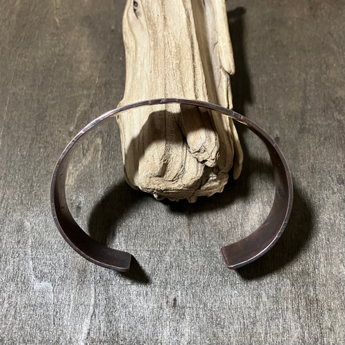 スタンプワーク シルバー カッパー コンビ バングル ブレスレット