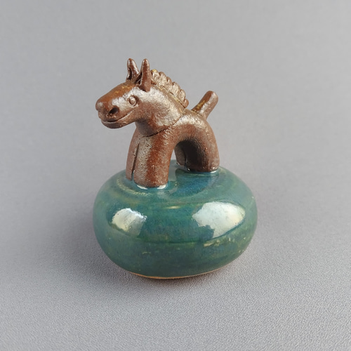 馬の置物（大） 午年 干支 焼締め・緑釉 【商品番号：00779】 その他