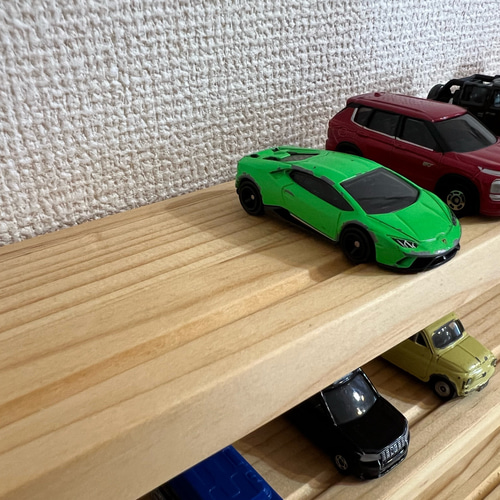 ハンドメイド 木製 トミカ 収納棚 フリーボックス・小物入れ