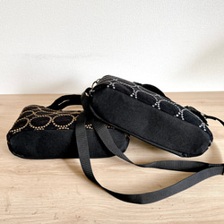 【秋冬バッグ】前後2wayミナペルホネン/dopタンバリンと倉敷帆布のオーバルトートバッグ【選べる3カラー】 11枚目の画像