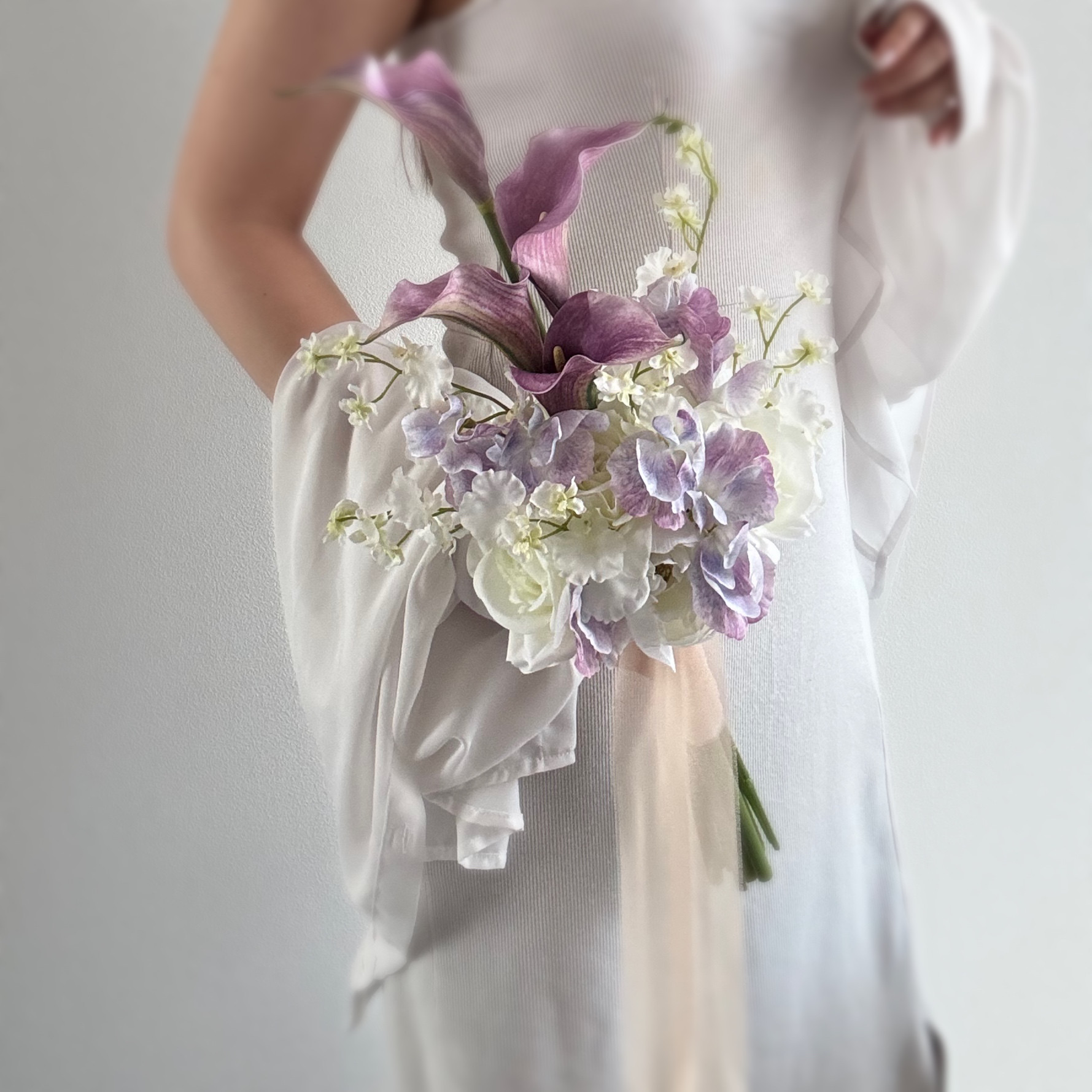 アーティフィシャルフラワーブーケ　ウェディングブーケ　クラッチブーケ　造花ブーケ