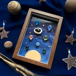 シーグラスアート　青いバラと流れ星☆ シーグラスアート 青いバラと流れ星☆