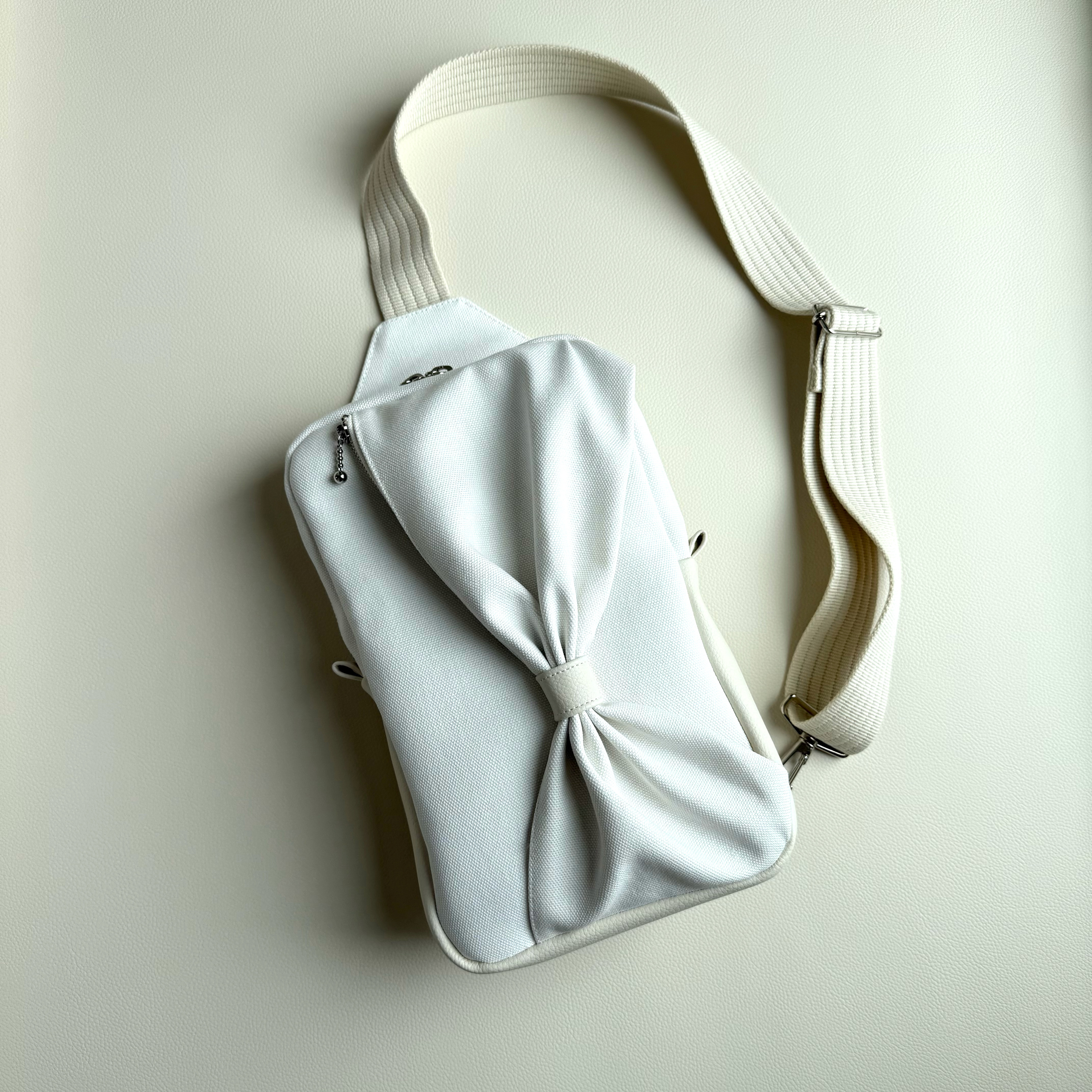 【ribbon♡】［国産帆布］シックな大人のボディバッグ◇［内布付き］・ワンショルダーバッグ