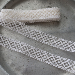 フランス 60㎝ アンティークレース C1091 ホワイト 7枚目の画像