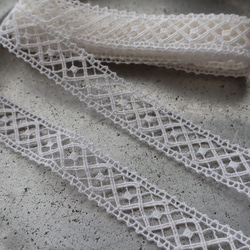 フランス 60㎝ アンティークレース C1091 ホワイト 6枚目の画像