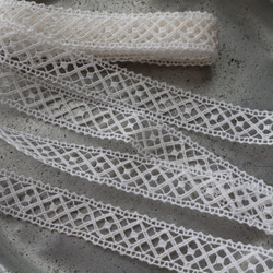 フランス 60㎝ アンティークレース C1091 ホワイト 3枚目の画像